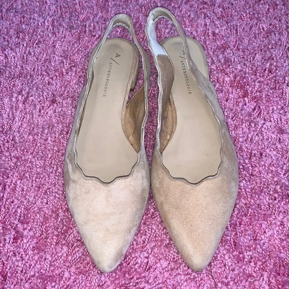 Anthropologie scalloped slingback flats  - Picture 2 of 3